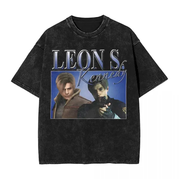 Design Leon S. Kennedy Graphic Tee Black T-Shirts - 1