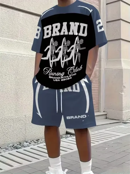 Design New York 23 Graphic Set Black Red White T-Shirt and Shorts - 6