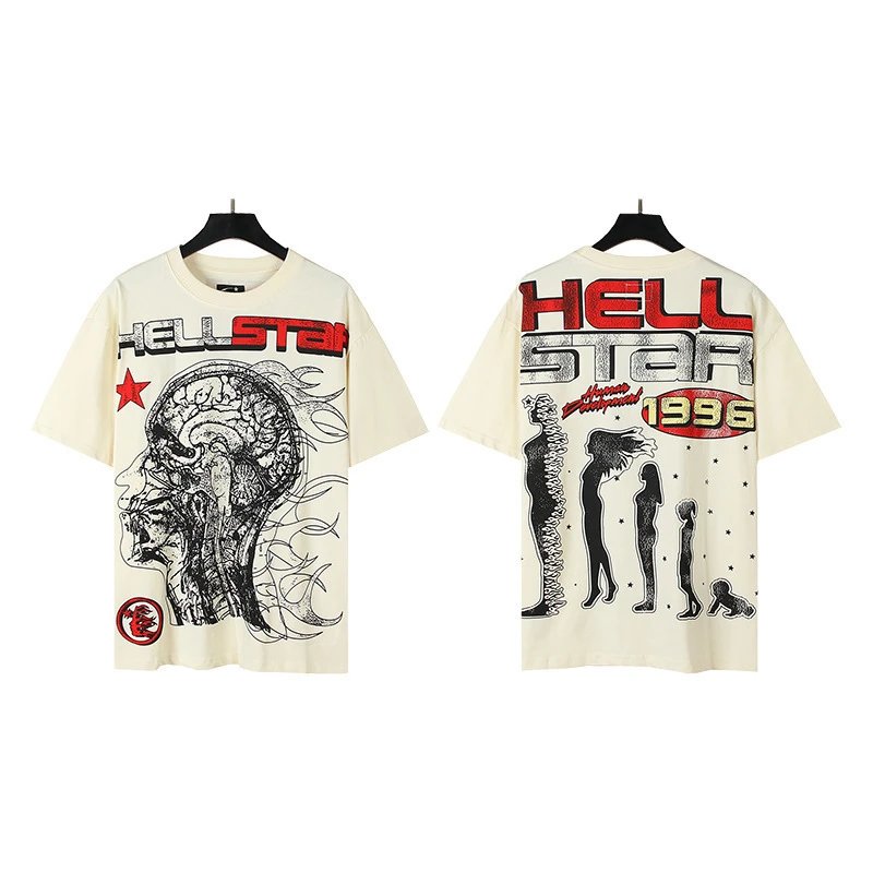 Hellstar Brainwashed Newspaper Print T-Shirt White - 21