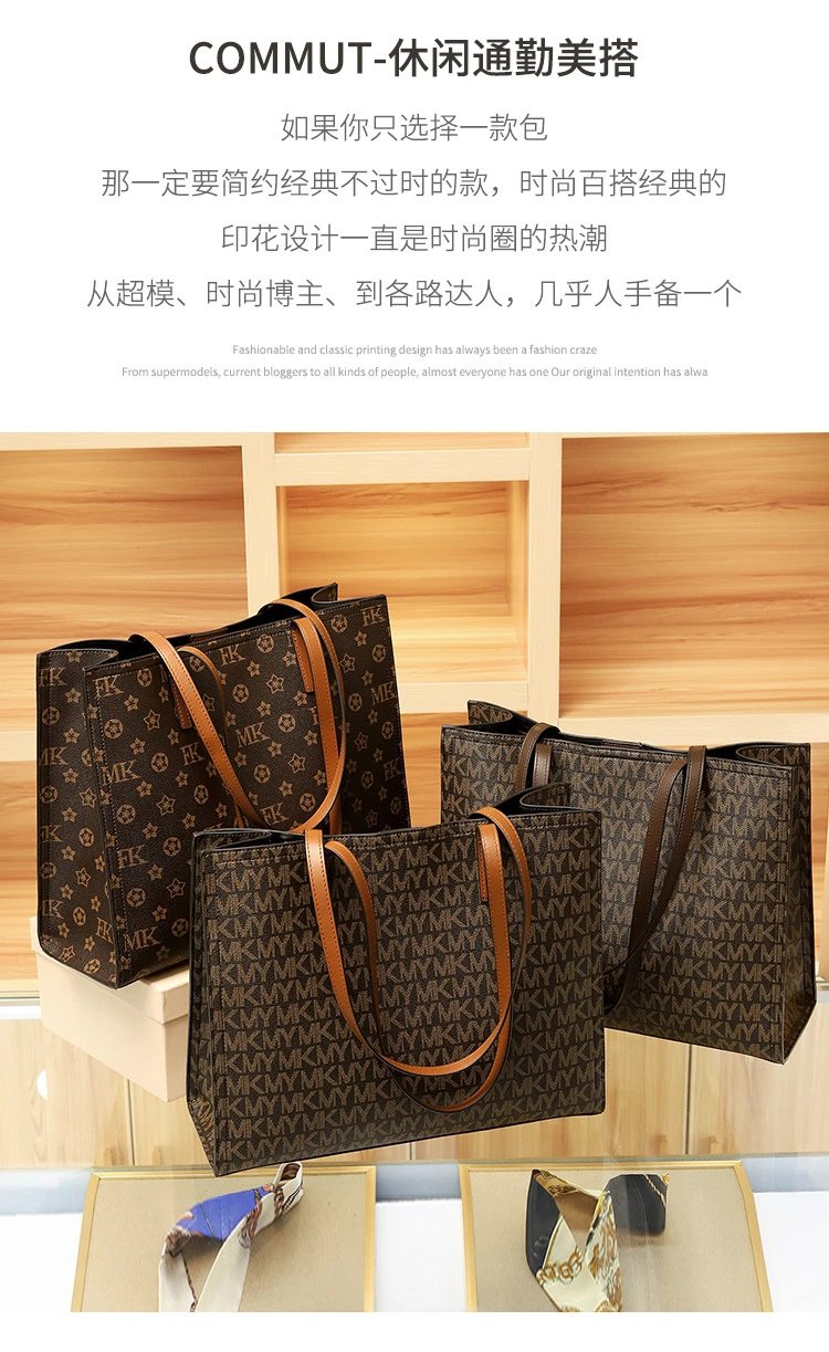 Michael Kors Logo Print Tote Bag Brown - 4