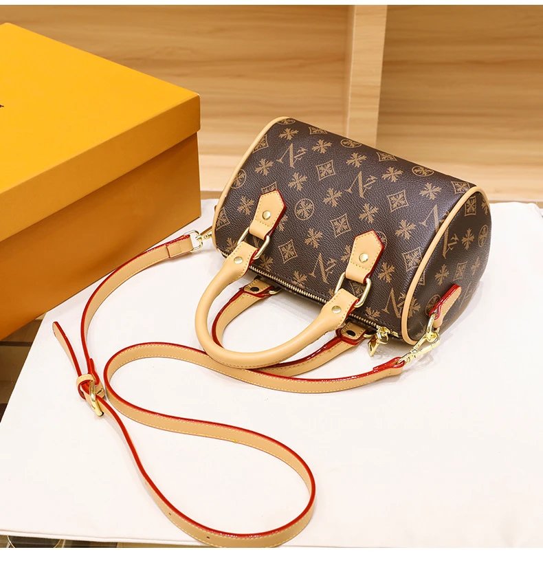 Louis Vuitton Monogram Boston Bag Brown Beige Handbag - 16
