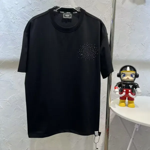 GCDS The Universe Couldn't Keep a Secret Rhinestone Embellished White T-Shirt - 16