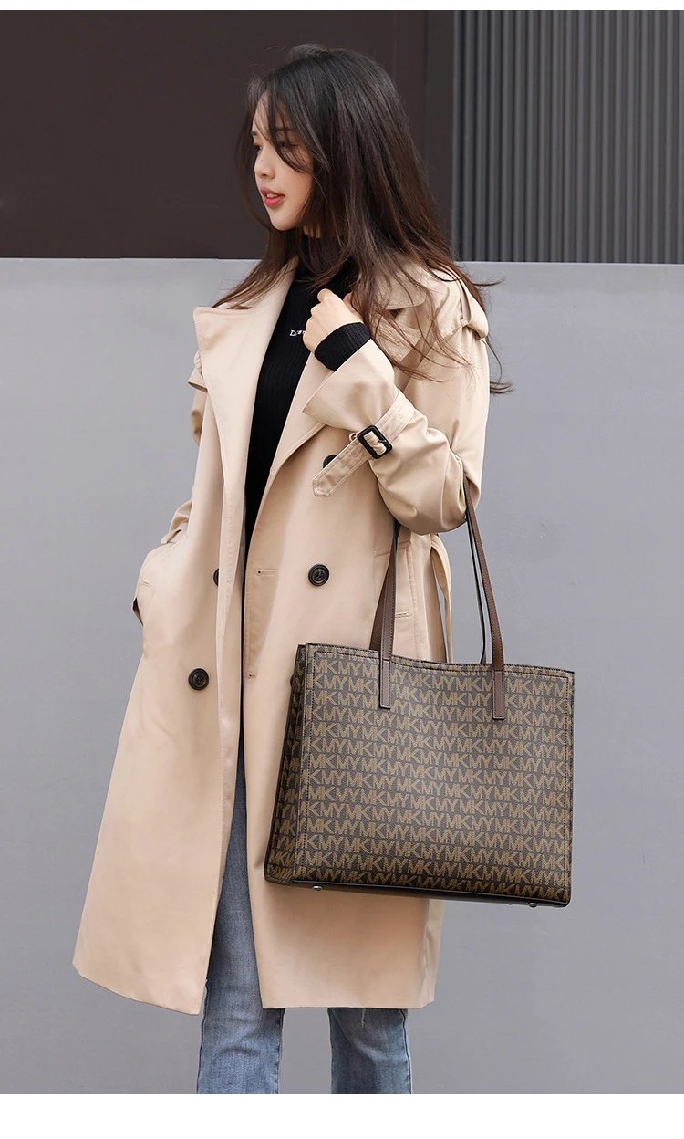 Michael Kors Logo Print Tote Bag Brown - 20