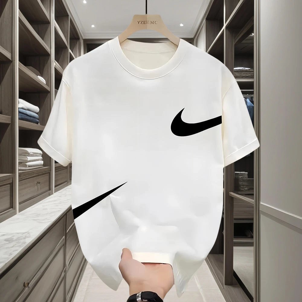 Design YIXI Swoosh Graphic Black T-Shirt T-Shirts - 9