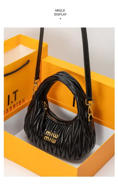 Miu Miu Matelassé Hobo Bag Black - 9