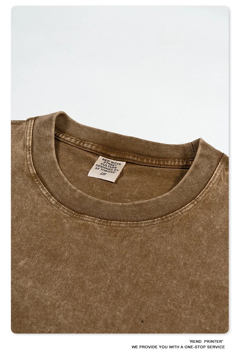 Design Beingmove Washed Beige Oversized T-Shirt T-Shirts - 92