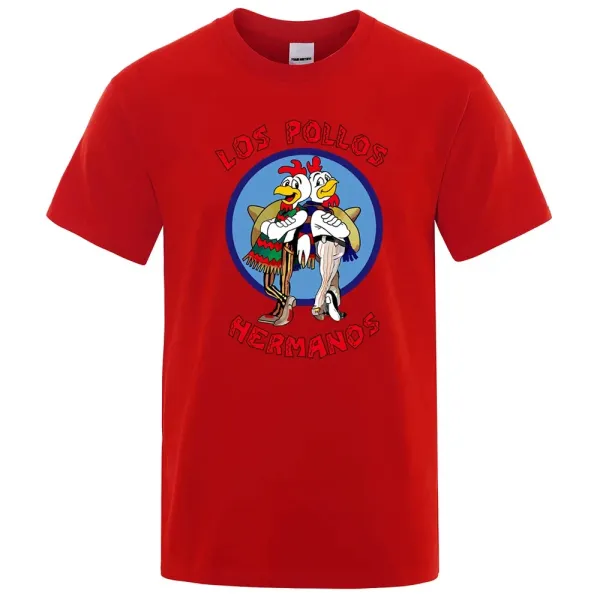 Design Los Pollos Hermanos Graphic T-Shirt Navy T-Shirts - 4