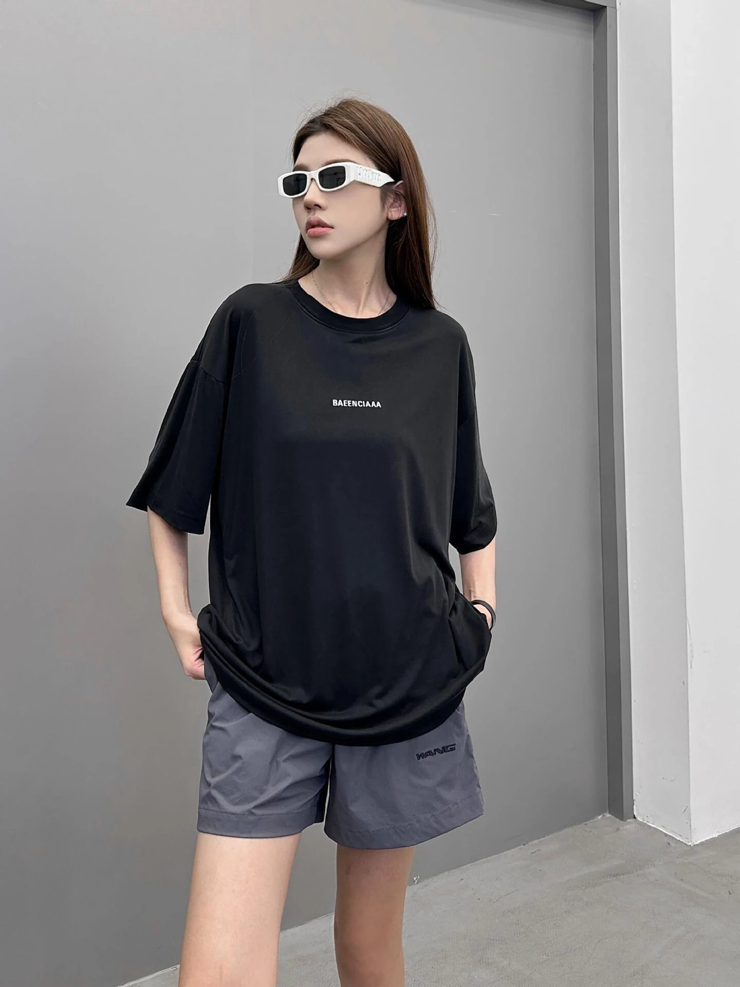 Balenciaga BAEENCIAAA Oversized Black T-Shirt - 6