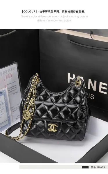 Chanel 22 Bag Burgundy Quilted Lambskin Chain Shoulder Bag - 15