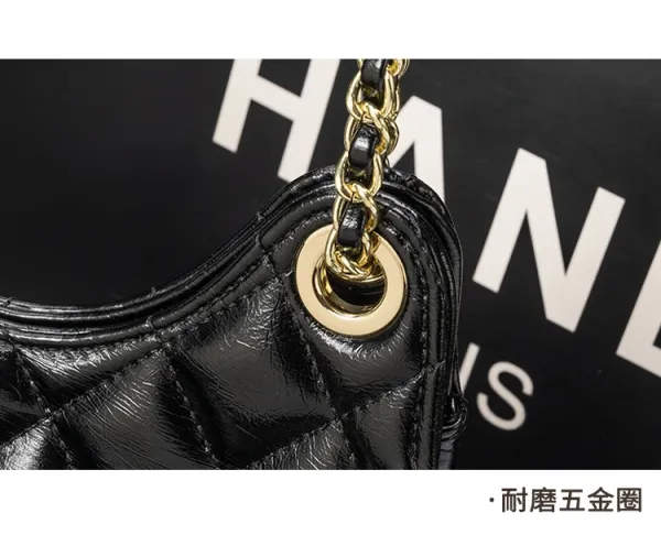 Chanel 22 Bag Burgundy Quilted Lambskin Chain Shoulder Bag - 25