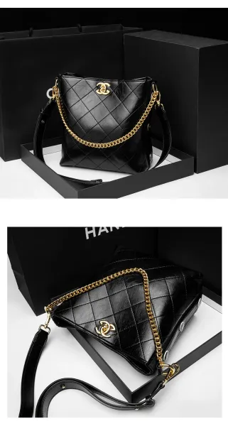 Chanel Quilted Chain Shoulder Bag Black - 19