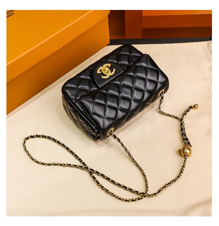 Chanel Mini Flap Bag Black Quilted Leather Chain Shoulder Bag - 15