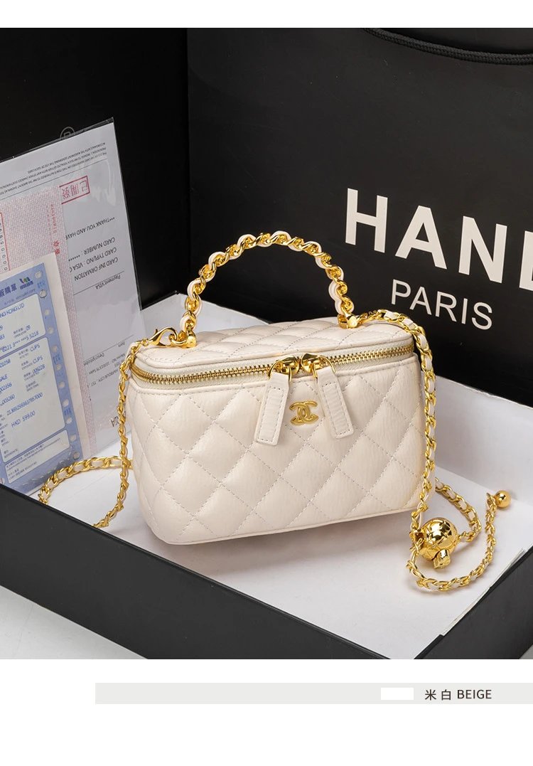 Chanel Mini Coco Handle Black Quilted Leather Chain Bag Handbags - 22