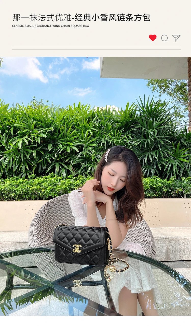 Chanel Classic Flap Bag Black Quilted Leather Chain Shoulder Bag - 2