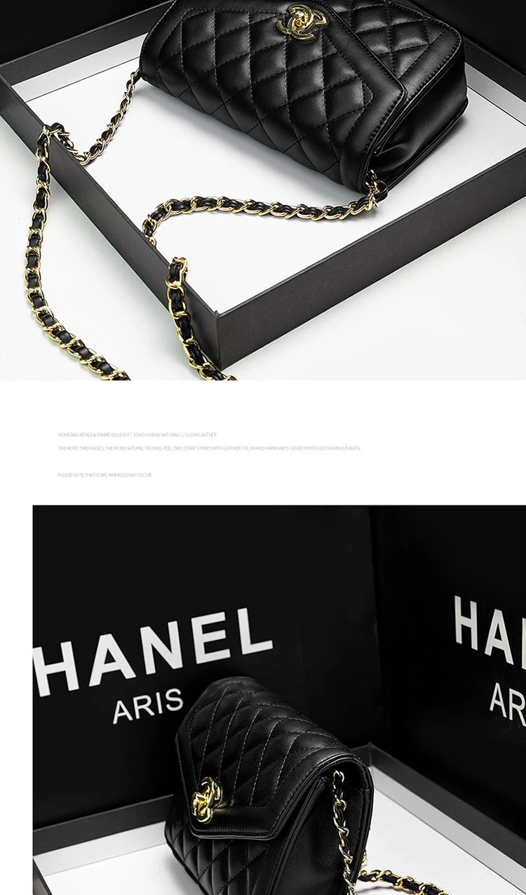 Chanel Classic Flap Bag Black Quilted Leather Chain Shoulder Bag - 16