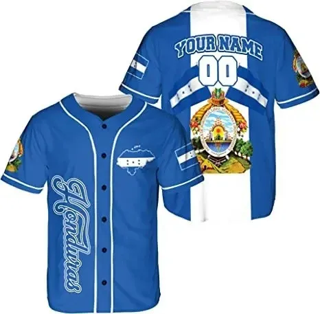 Design Custom Honduras National Team Baseball Jersey Black and Turquoise Jersey - 11