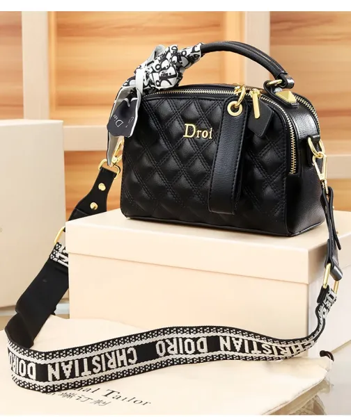 Dior Oblique Quilted Mini Handbag Black - 30