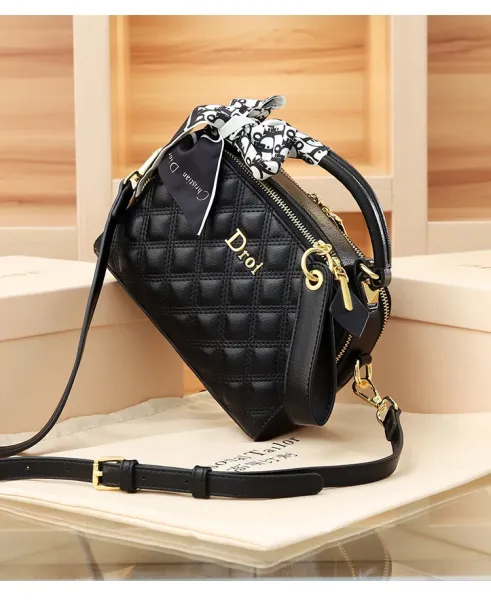 Dior Oblique Quilted Mini Handbag Black - 33