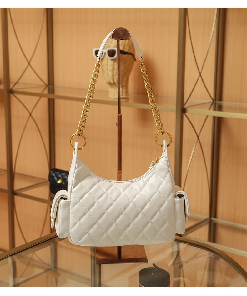 Chanel Quilted Hobo Bag Black with Gold Hardware - 12