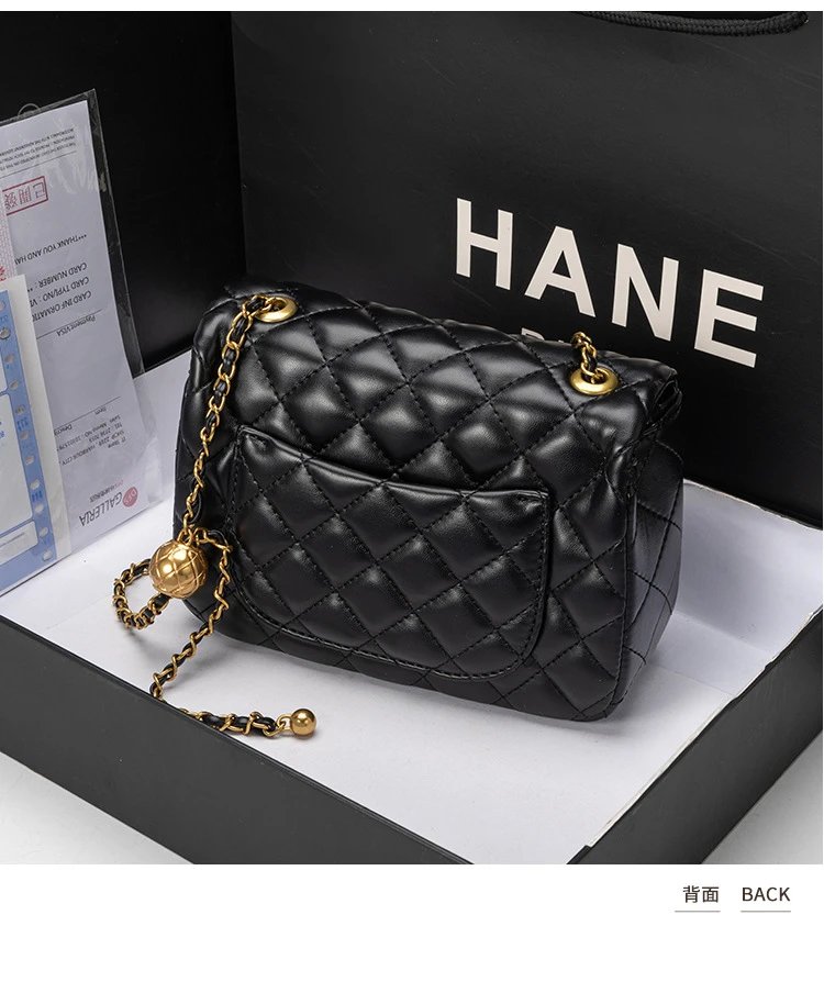 Chanel Mini Flap Bag Black Quilted Leather Chain Shoulder Bag - 21