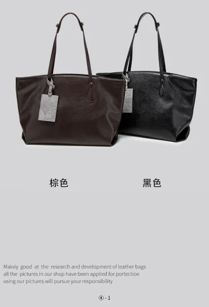 Design Tote Bag Black Leather-Effect Handbag - 9