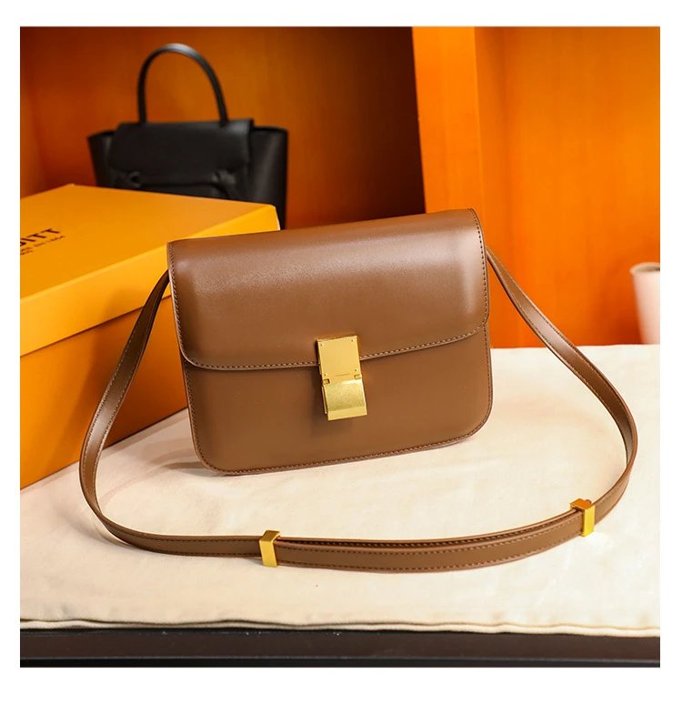 Celine Triomphe Mini Brown Leather Crossbody Bag - 16