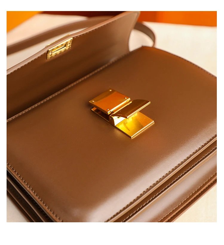Celine Triomphe Mini Brown Leather Crossbody Bag - 31