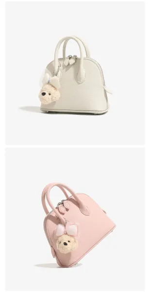 Design Dome Mini Handbag Orange with Poodle Charm - 21