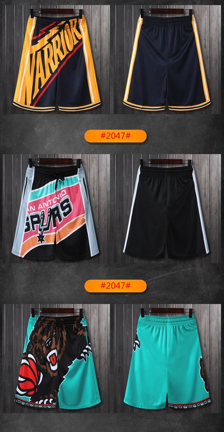 Miami Heat Basketball Shorts Black Red Orange - 19