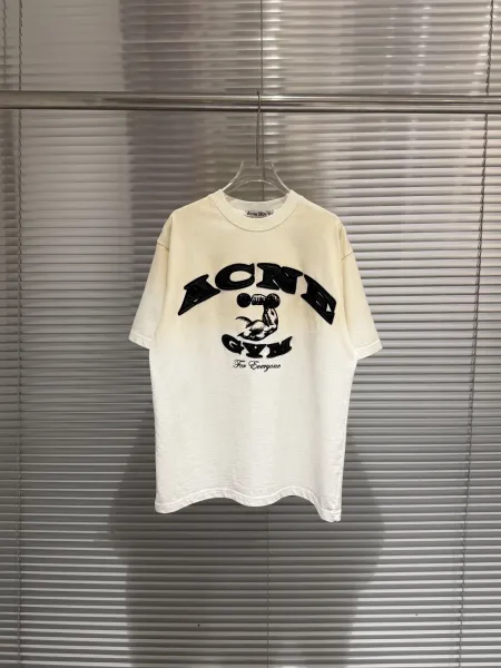 Acne Studios Heart Logo Oversized T-Shirt Pink - 6