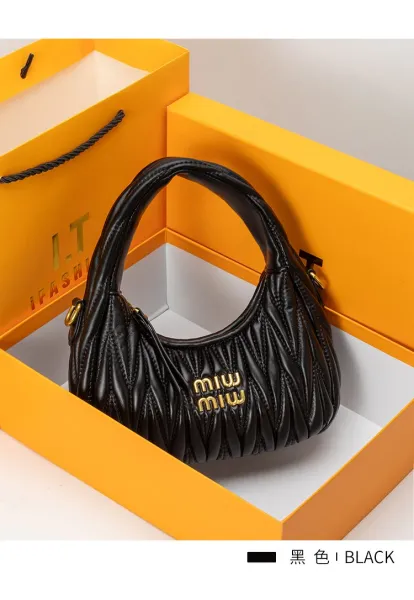 Miu Miu Matelassé Hobo Bag Black - 11
