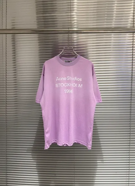 Acne Studios Heart Logo Oversized T-Shirt Pink - 26