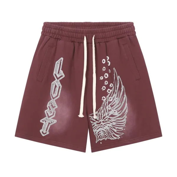 Lost Sins Crystal-Embellished 'LO ST' Graphic T-Shirt Burgundy - 7