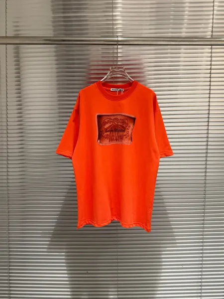 Acne Studios Heart Logo Oversized T-Shirt Pink - 32