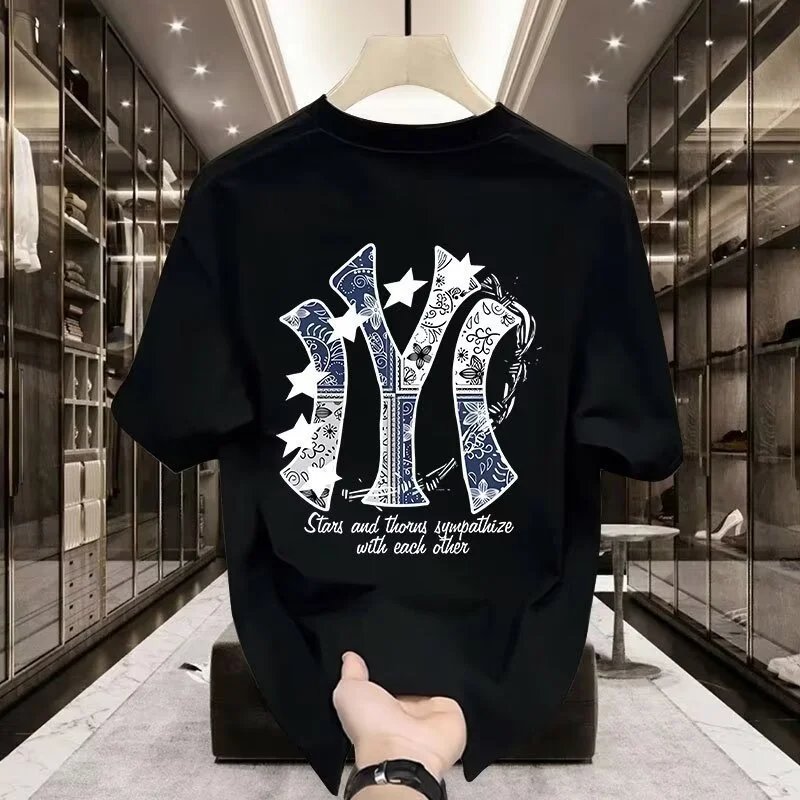 Design NY Logo Graphic Print Black T-Shirt - 6