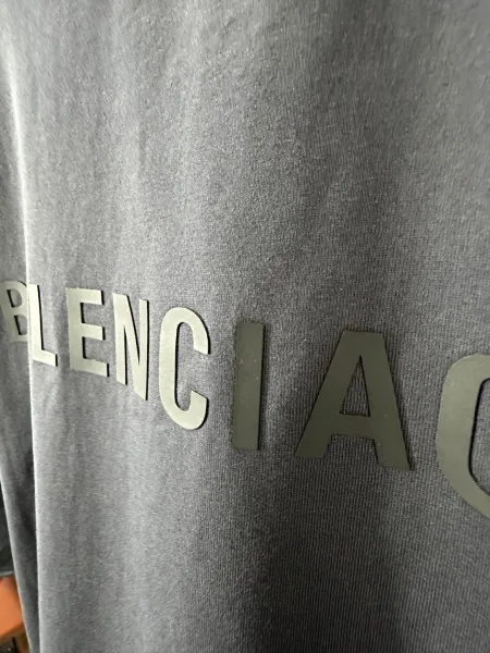 Balenciaga Logo T-Shirt Dark Gray T-Shirt - 12