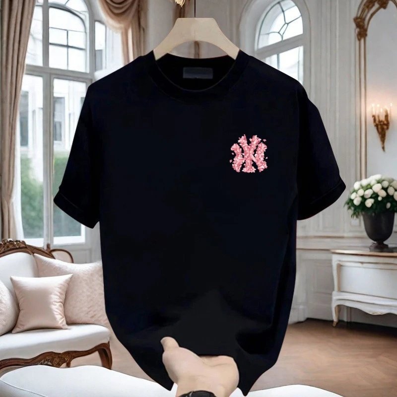 Design NY Logo Graphic Print Black T-Shirt - 35