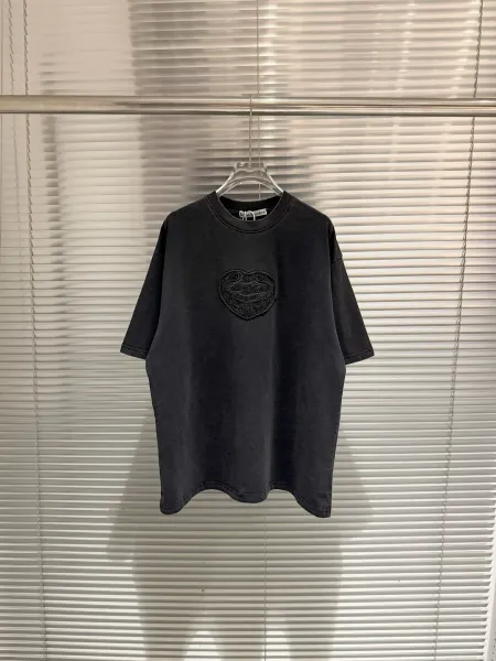 Acne Studios Heart Logo Oversized T-Shirt Pink - 44