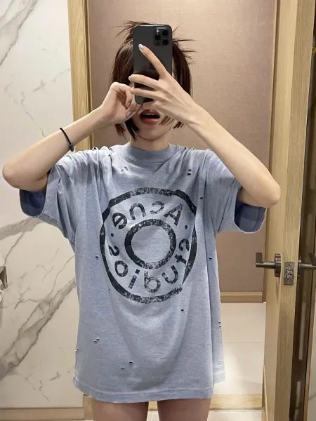 Acne Studios Heart Logo Oversized T-Shirt Pink - 48