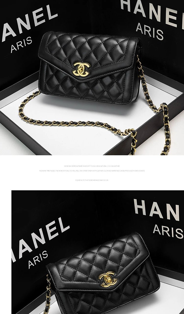 Chanel Classic Flap Bag Black Quilted Leather Chain Shoulder Bag - 14