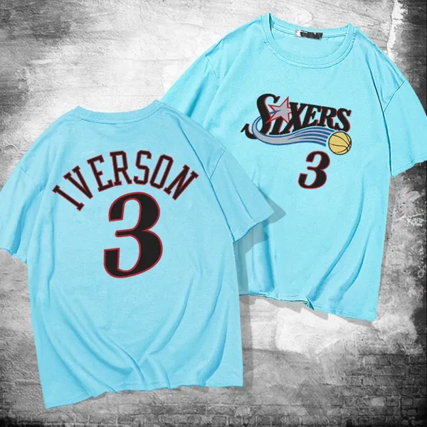 Philadelphia 76ers Allen Iverson #3 Jersey T-Shirt Red - 14
