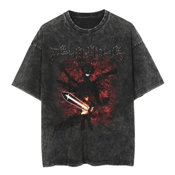 Design Death Note Acid Wash Black T-Shirt - 1