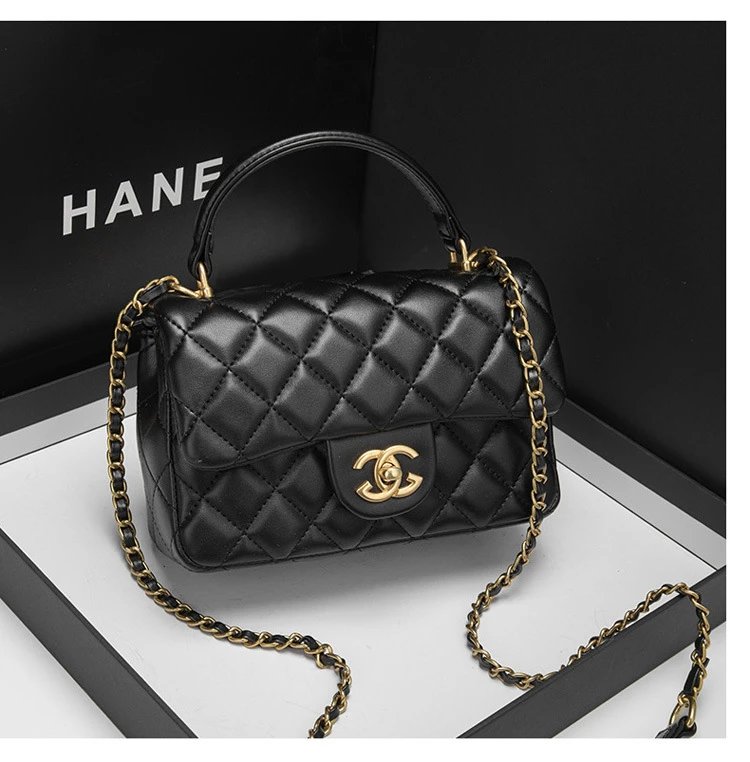 Chanel Mini Flap Bag Black Quilted Leather Chain Shoulder Bag - 14