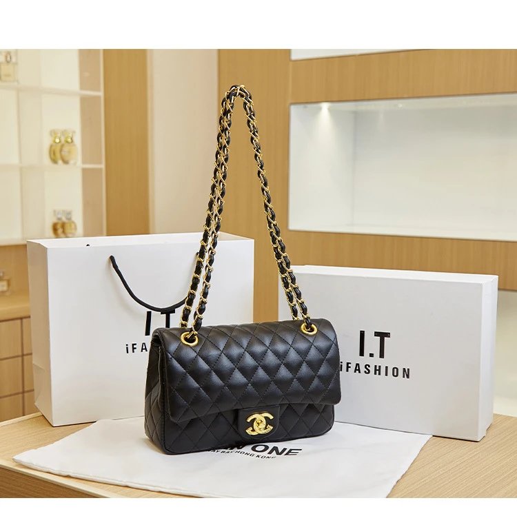 Chanel Classic Flap Bag White Quilted Leather Chain Shoulder Bag - 20