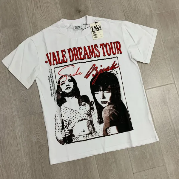 Design Vale USA Vale Dreams Tour White T-Shirt T-Shirts - 1