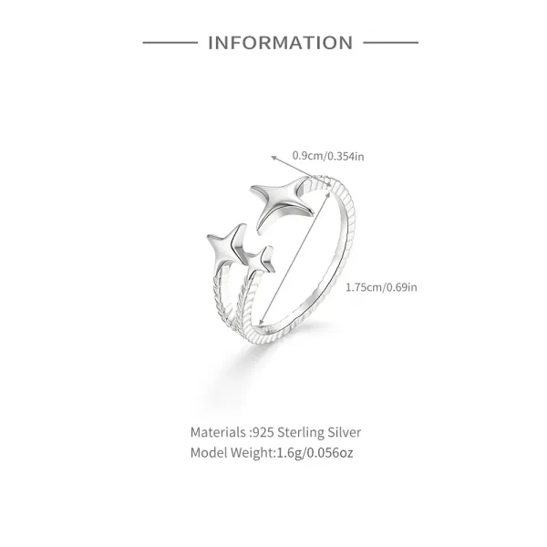 Design S925 Sterling Silver Multi-Stone Cluster Ring Silver Jewelry - 12