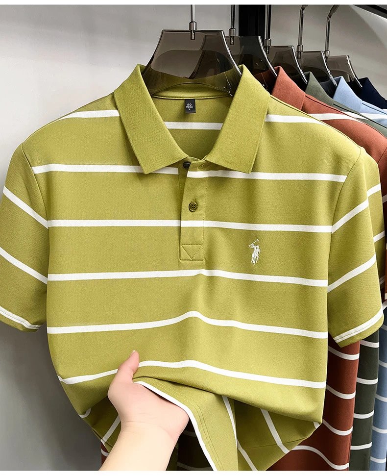 Polo Ralph Lauren Striped Polo Shirt Army Green - 28