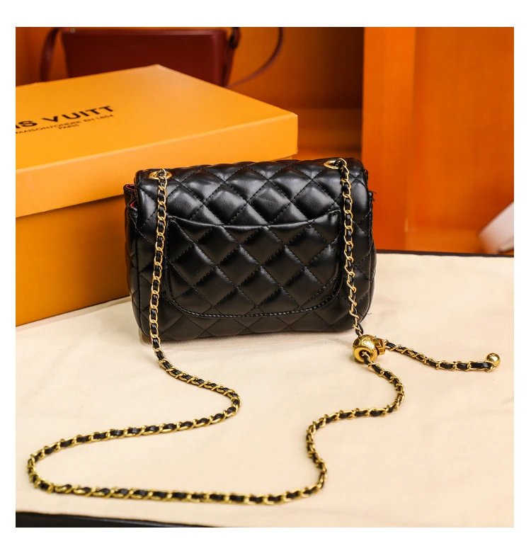 Chanel Mini Flap Bag Black Quilted Leather Chain Shoulder Bag - 17