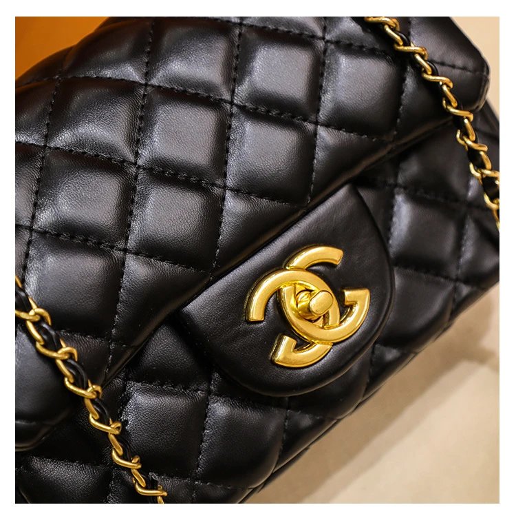 Chanel Mini Flap Bag Black Quilted Leather Chain Shoulder Bag - 18