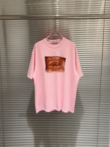 Acne Studios Heart Logo Oversized T-Shirt Pink - 29